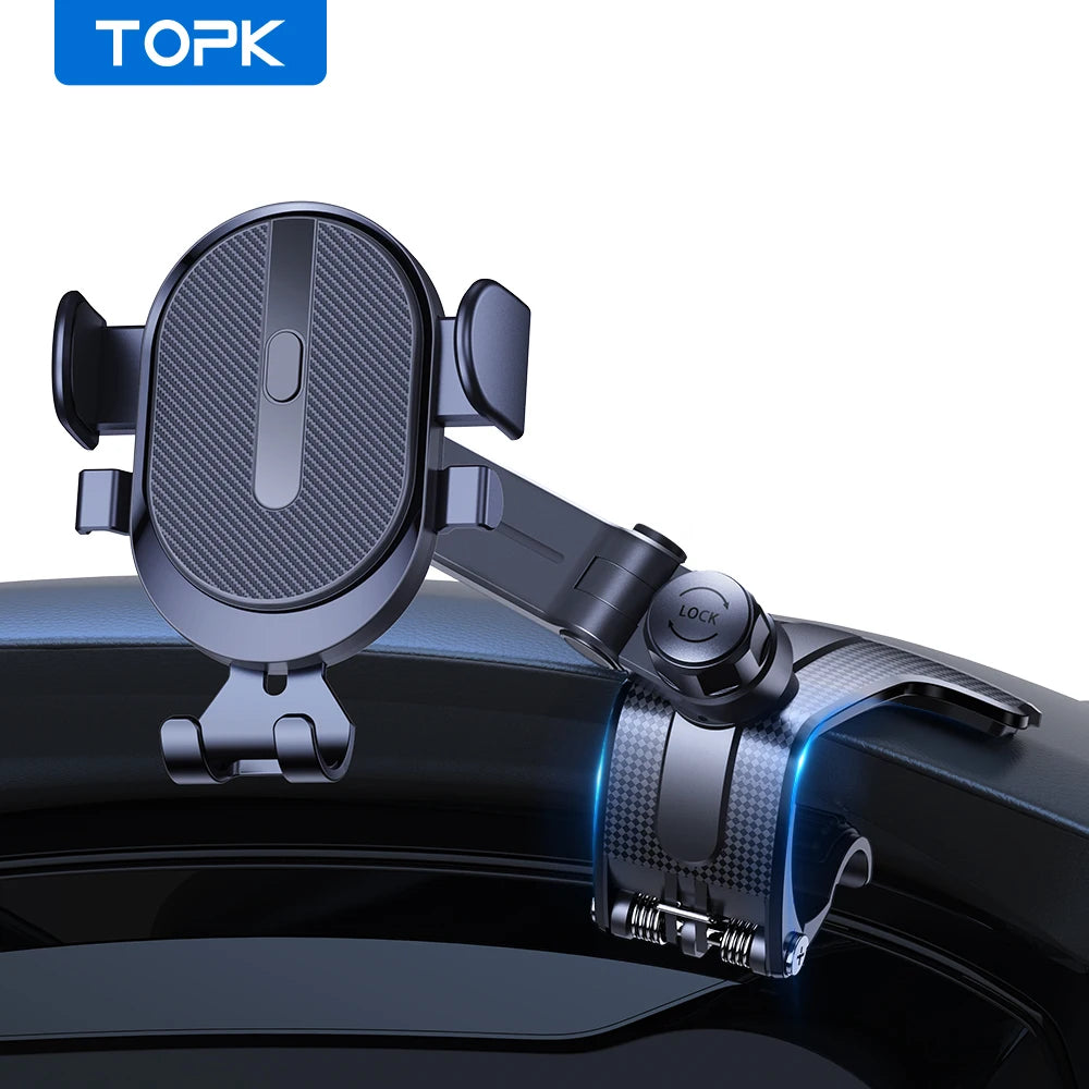 Car Phone Holder – Rotatable Dashboard Mount – Clip Mount | KIMLUD