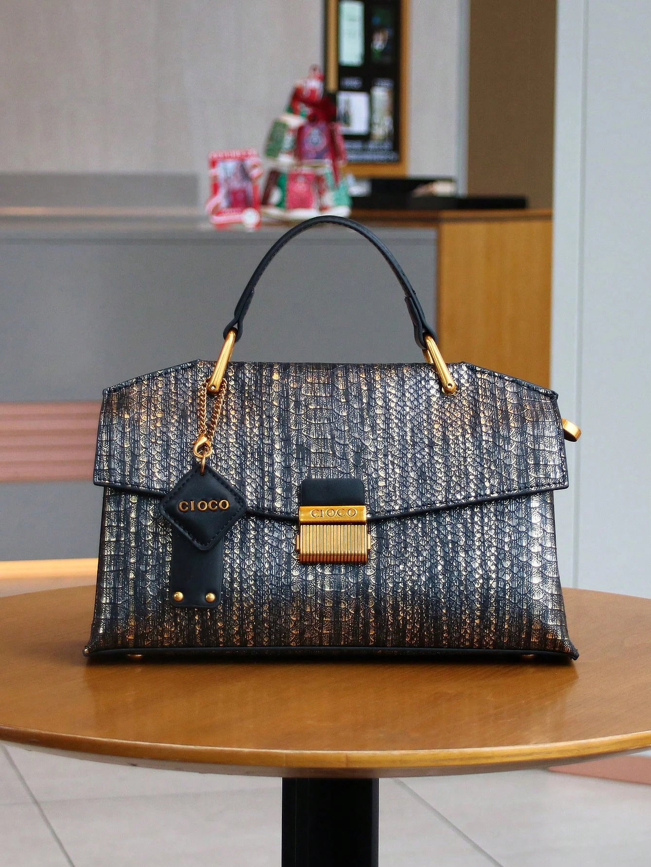 2026 New Retro Blue Snake-Shaped High-Grade Handbag Fashion Luxury Handbag Lightweight Large-Capacity One-Shoulder Mensen