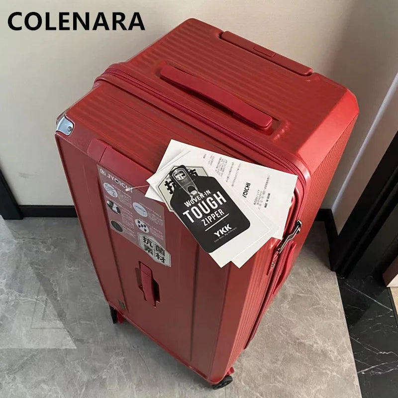 COLENARA Travel Luggage Large Capacity Trolley Case ABS + PC Cart Type Travel Bag Ladies Password Box Universal Wheel Suitcase