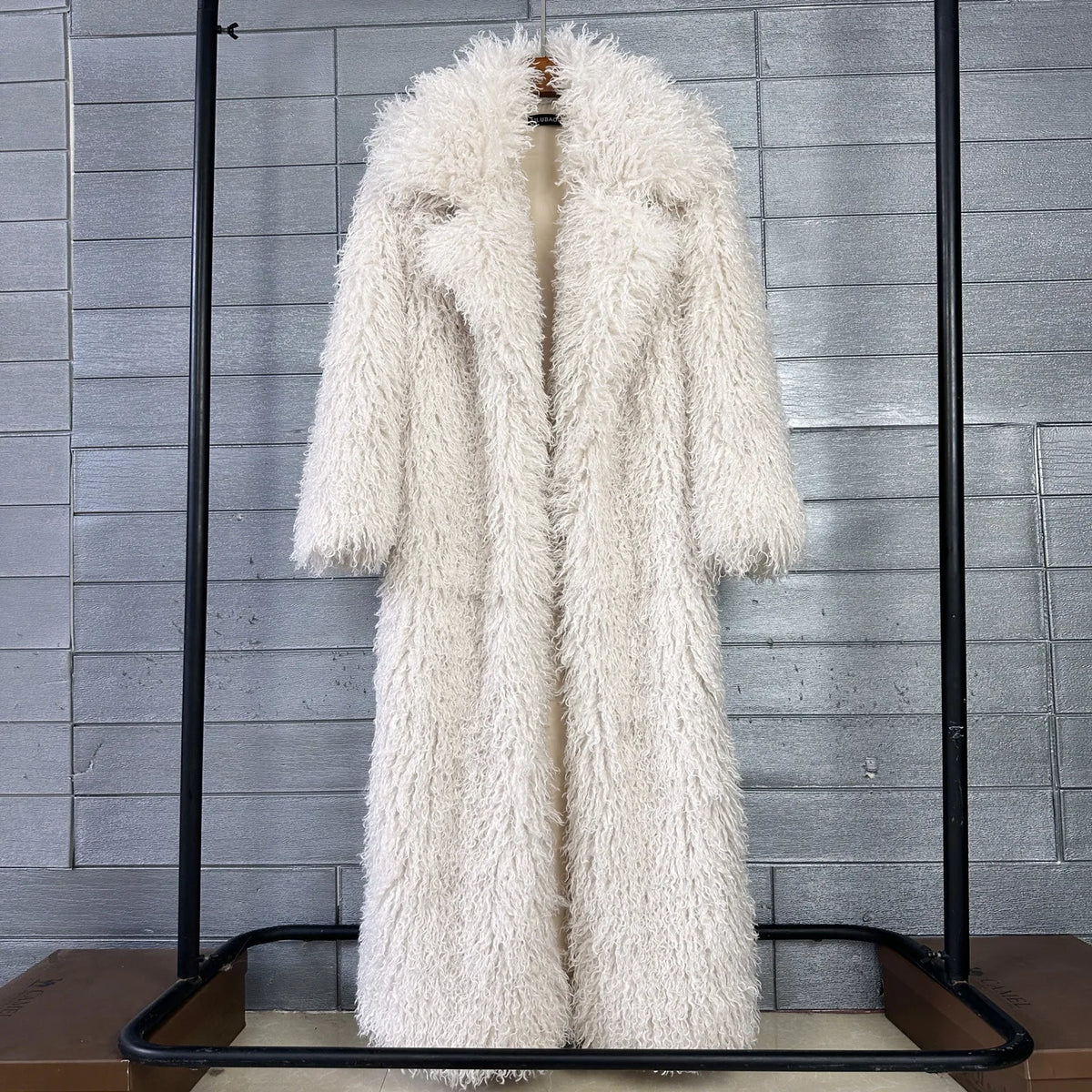 Faux Fur Coat – Long Overcoat – Artificial Fur – Rose Pink | KIMLUD