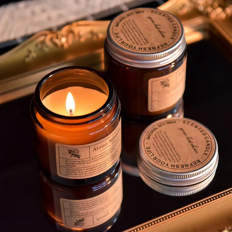 Smokeless Soy Candle Aromatherapy — Amber | KIMLUD