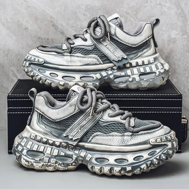 Men's Casual Shoes – Breathable Mesh – Thick Sole | KIMLUD