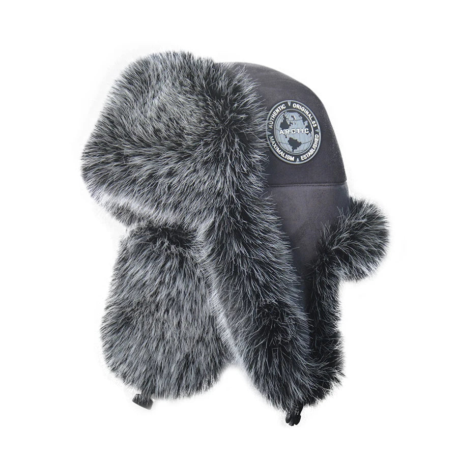 2025 New Men's 100% Natural Fake Fox Fur Bomber Hats Winter Russian Man Warm Faux Fox Fur Hat Male Fake Fur Caps