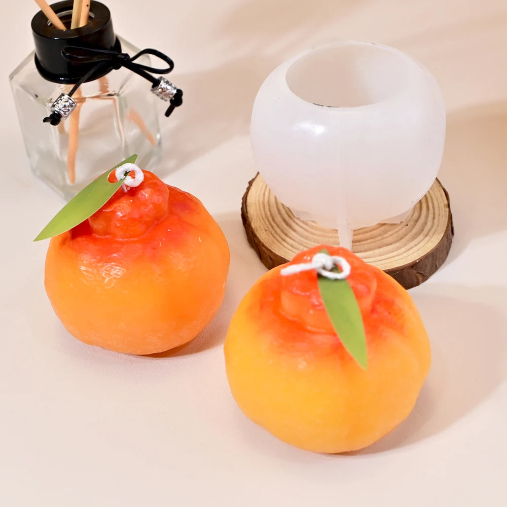 KIMLUD, S0164 Creative 3D Orange Silicone Candle Mold Simulated Fruit Moldes Para Velas for  Aromatherapy Candle Making, KIMLUD Womens Clothes