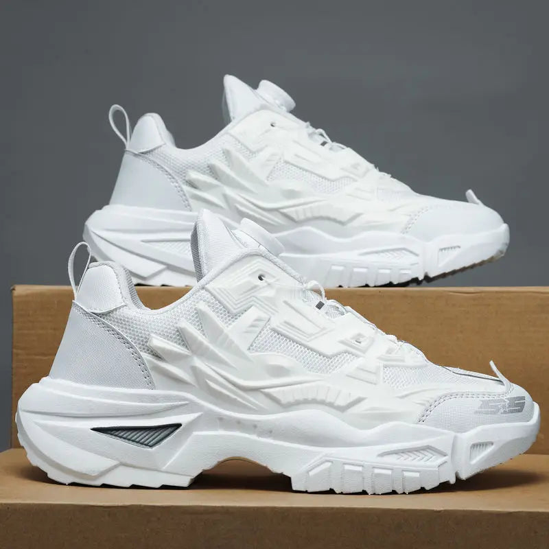 Men's Sports Shoes Hot Sale Of The Season Autumn Thick Bottom Casual Dad Shoes Hong Kong Style Breathable Mesh Upper Rubber O...