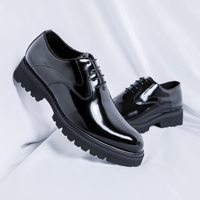 Men's Leather Shoes – Formal Business Style – Split Leather Upper | KIMLUD