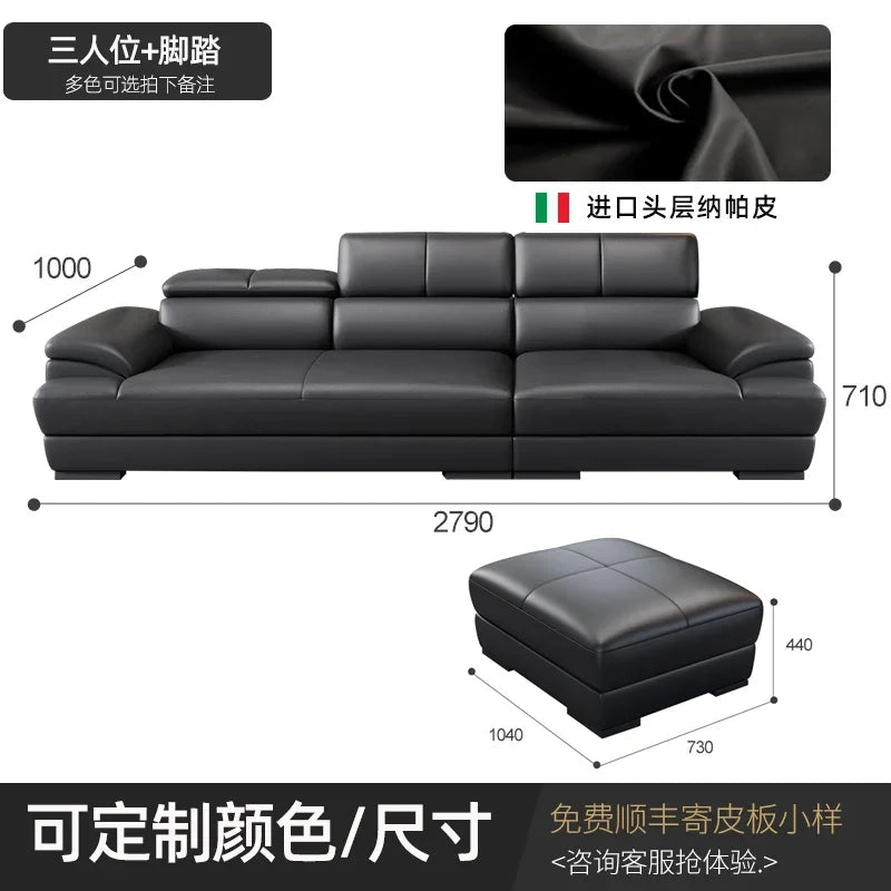Minimalist Modern Sectional Sofa Modular Design — Deep Black | KIMLUD