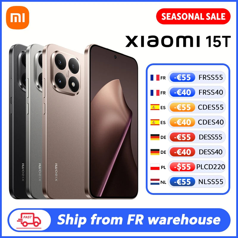 Global Version Xiaomi 15T 5G Smartphone 12GB RAM 256GB / 512GB ROM Leica Camera 6.83" AMOLED 120Hz 67W MTK Dimensity 8400-Ultra CPU NFC