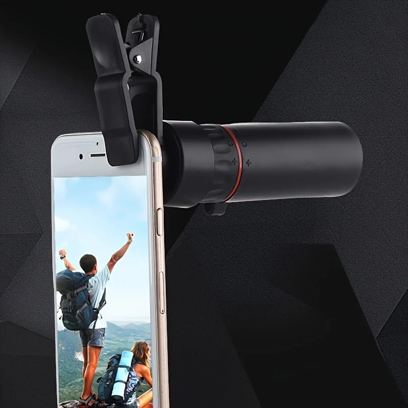 Monocular Telescope – 8–10x Magnification – Glass Lens – Black | KIMLUD