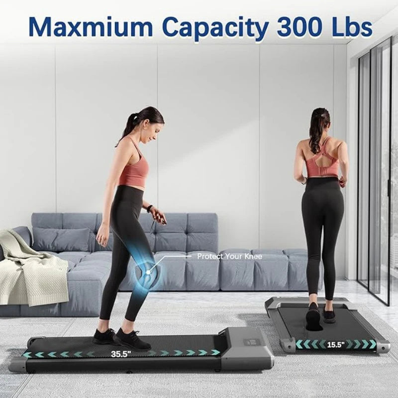 2-in-1 Treadmill Steel Frame 2.5HP Home Use Walking Running Exercise — Black | KIMLUD