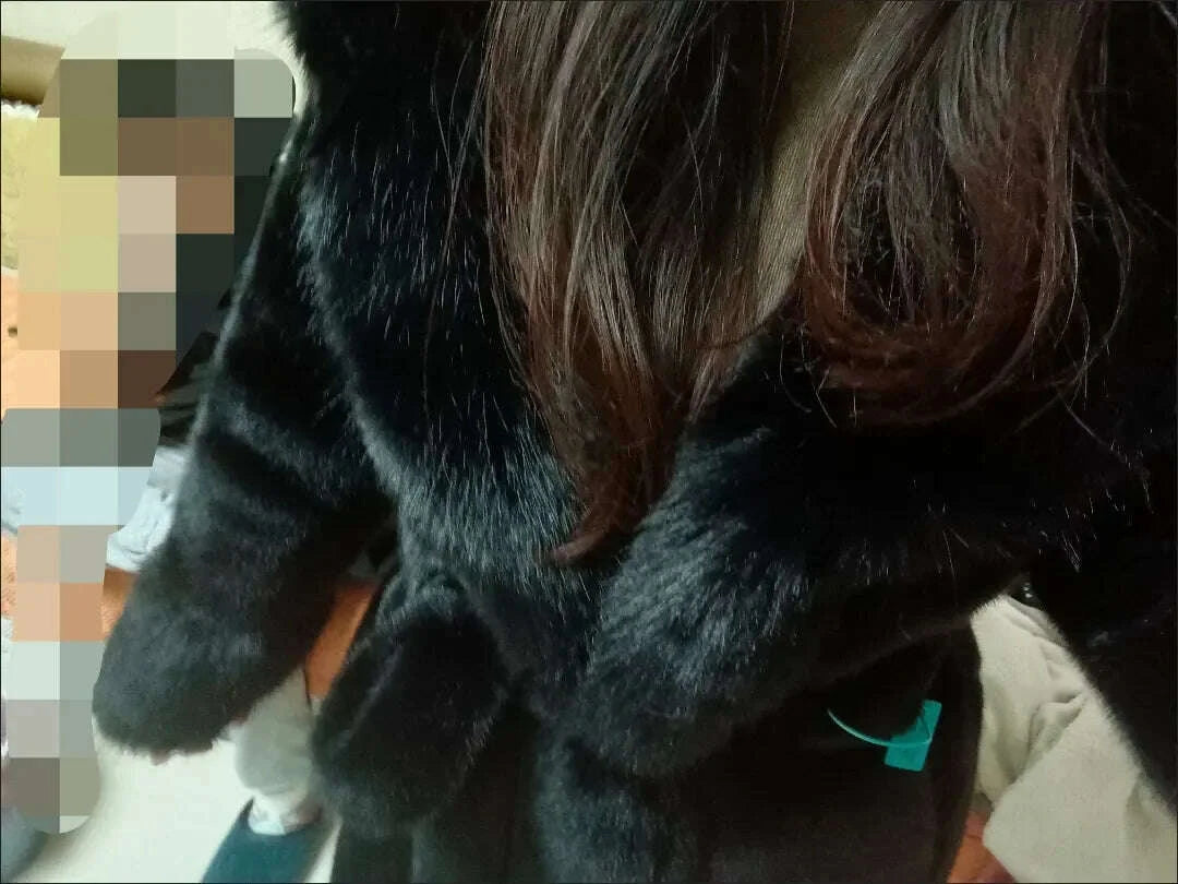 Faux Mink Fur Coat for Women,Covered Button Jacket,Casual Outwear,Adjustable Waist,Korean,Autumn and Winter,2025