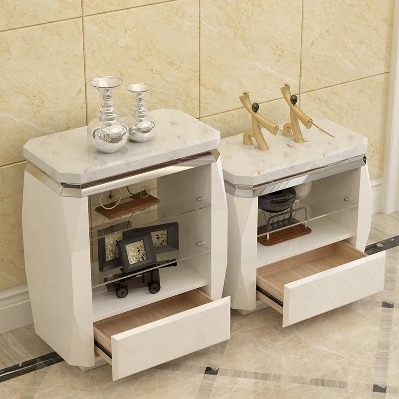 Nordic Coffee Table With Drawers And Hidden Storage — White | KIMLUD