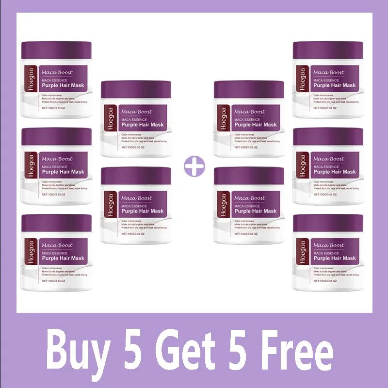 Magical Purple Hair Mask Professional Neutralizes Brass & Yellow Tones For Blonde Silver Gray Highlighted Hair Beauty Health