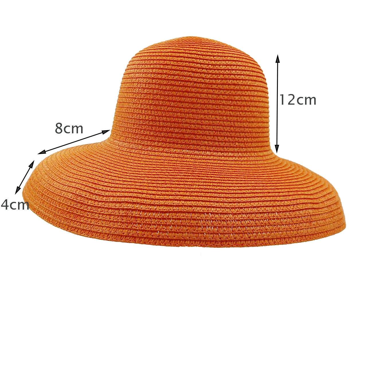 Straw Sun Hat Hepburn Foldable — Rose Red | KIMLUD
