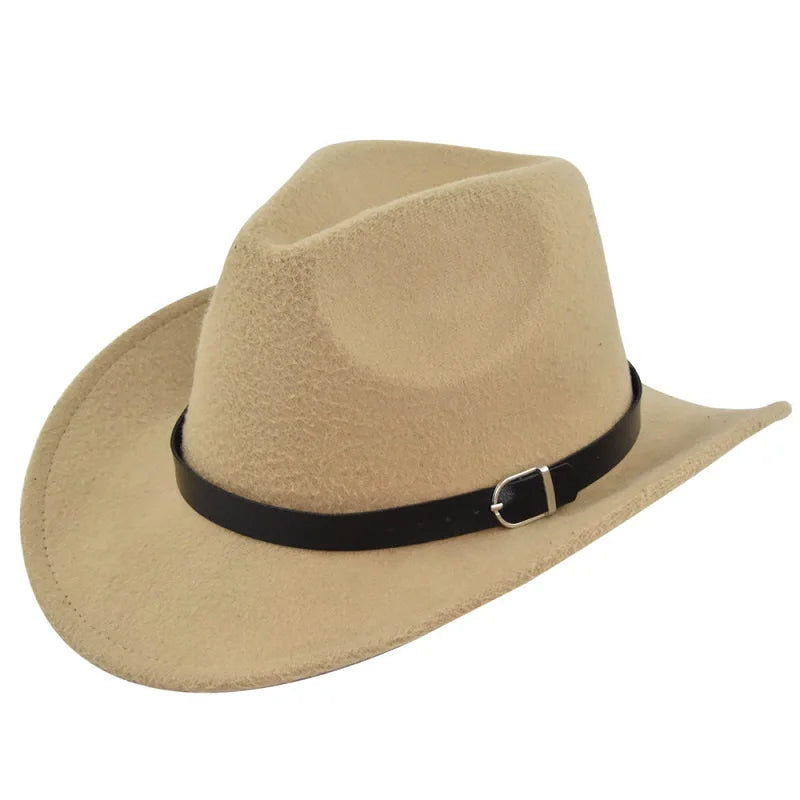 Felt Fedora Hat Unisex Jazz-Influenced Winter Classic City Street Style — Black | KIMLUD