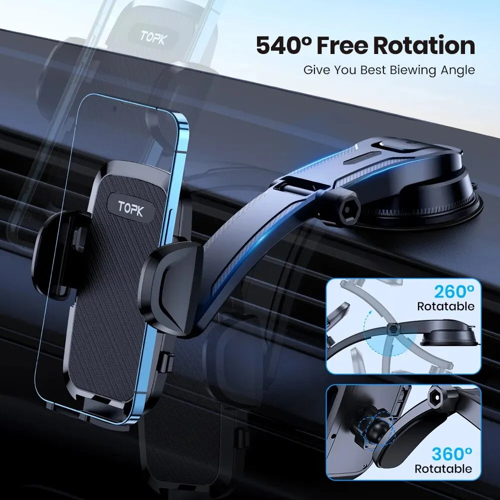 Car Phone Holder Mount – 2-In-1 Handsfree – Universal | KIMLUD