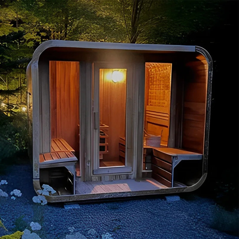 Design home 2 people wet and dry steam infrared sauna outdoor sauna