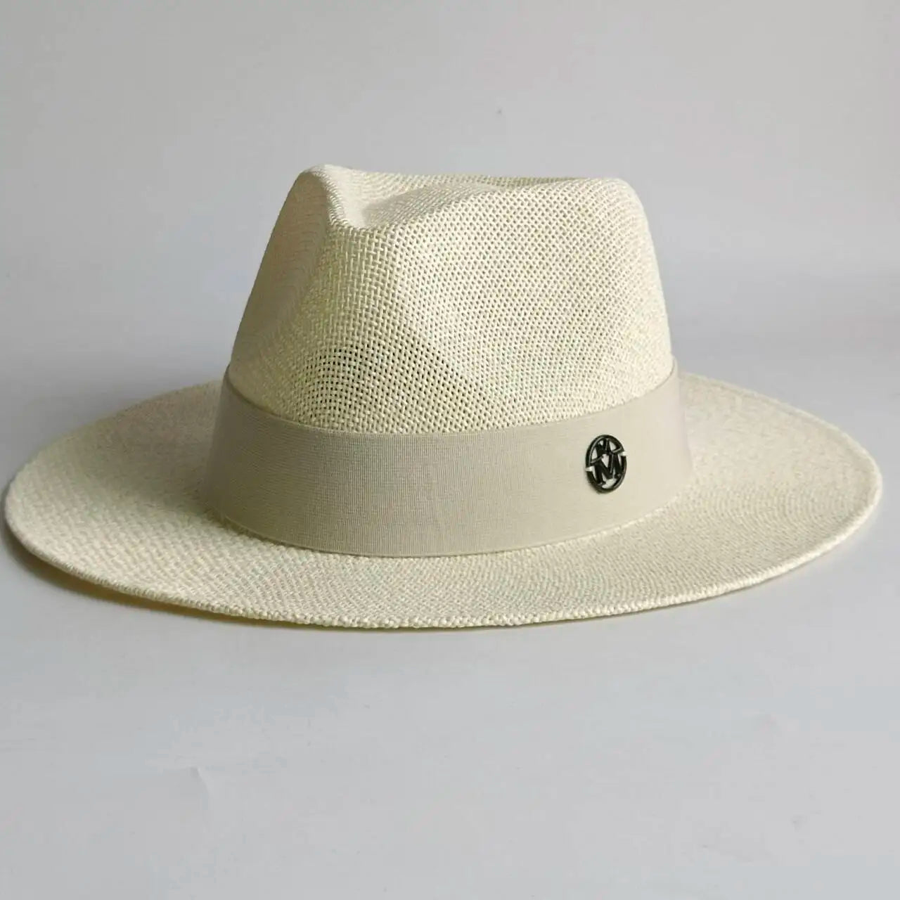 Summer straw hat French elegant seaside travel sun hat bow ribbon flat top large brim straw hat  hats for women