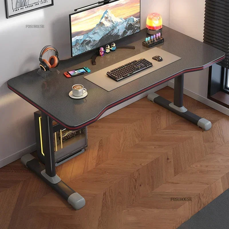L Shape Desk Liftable Computer Table — Graphite Black | KIMLUD