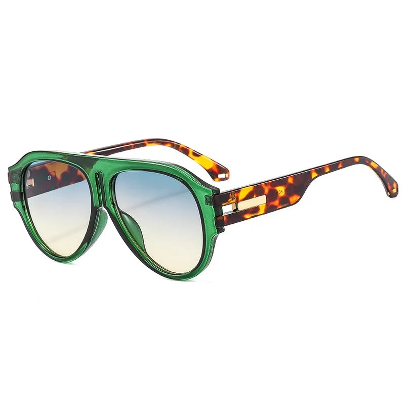 Square Frame Sunglasses Plastic Oversized Design UV Protection — Black | KIMLUD