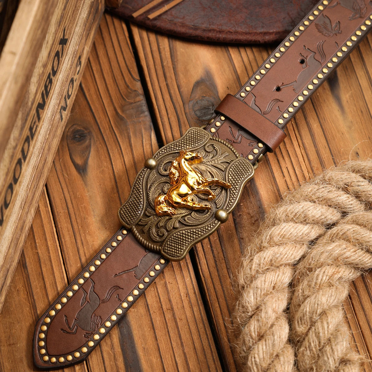 Belts – Casual Retro Belt – PU – Brown | KIMLUD