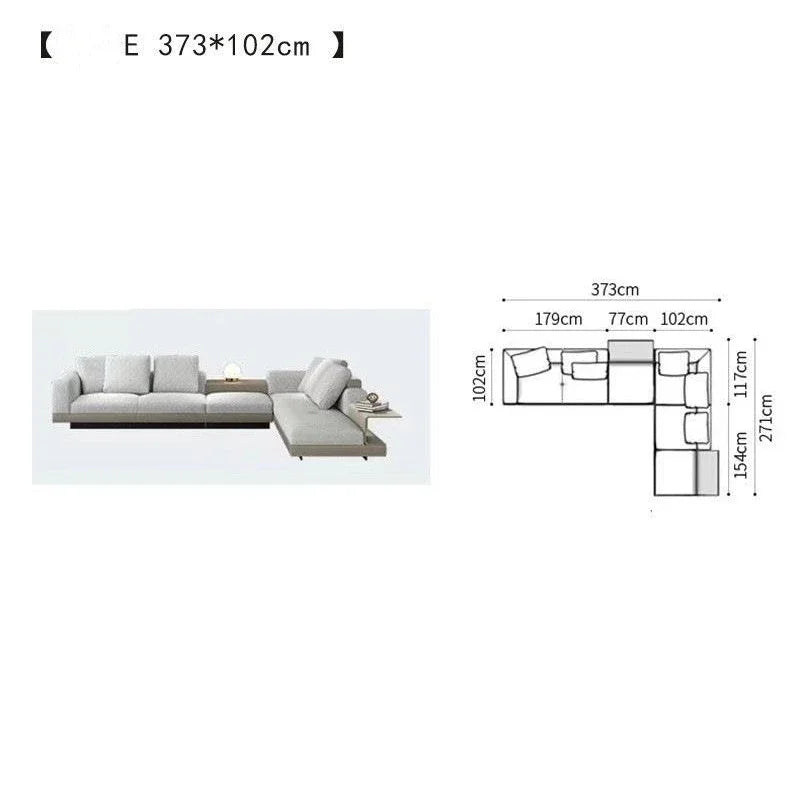 Fabric Sofa Set Italian Minimalist — Customized Color | KIMLUD