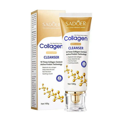 KIMLUD, SADOER Collagen Facial Cleanser skincare Firming Moisturizing Face Cleansing Face Wash Foam Cleanser Skin Care Products, KIMLUD Womens Clothes