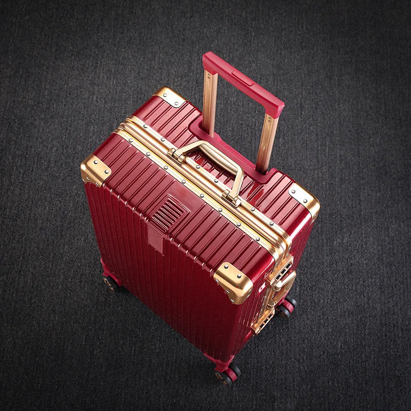 Polycarbonate Luggage Lockable Travel Case — Black | KIMLUD