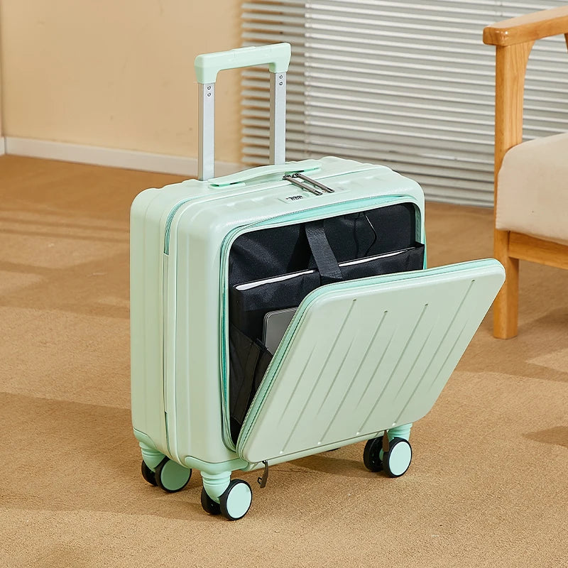 Luggage female small 18 inches suitcase swivel wheels male student durable sturdy thick password travel case
