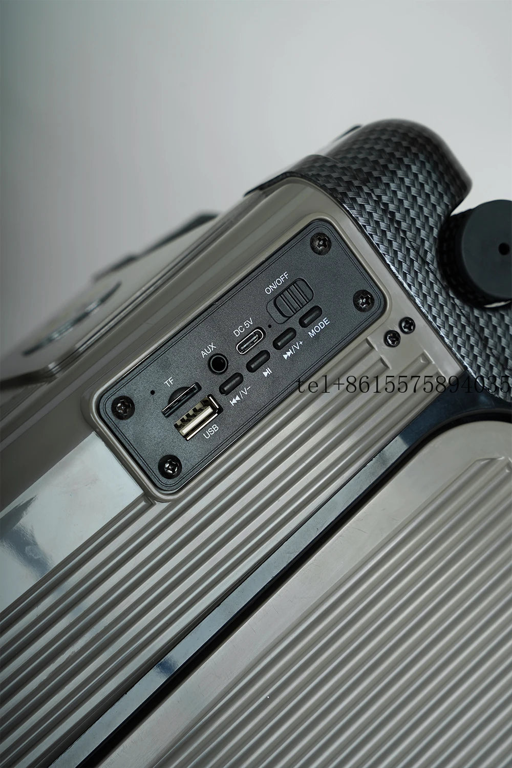 Smart Ride-On Four-Wheel Suitcase Cabin-Sized — Stone Gray | KIMLUD