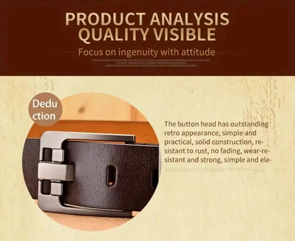 Matte PU Leather Belt Refined Grain Buckle Metal Hardware 3.8cm Width — Black | KIMLUD