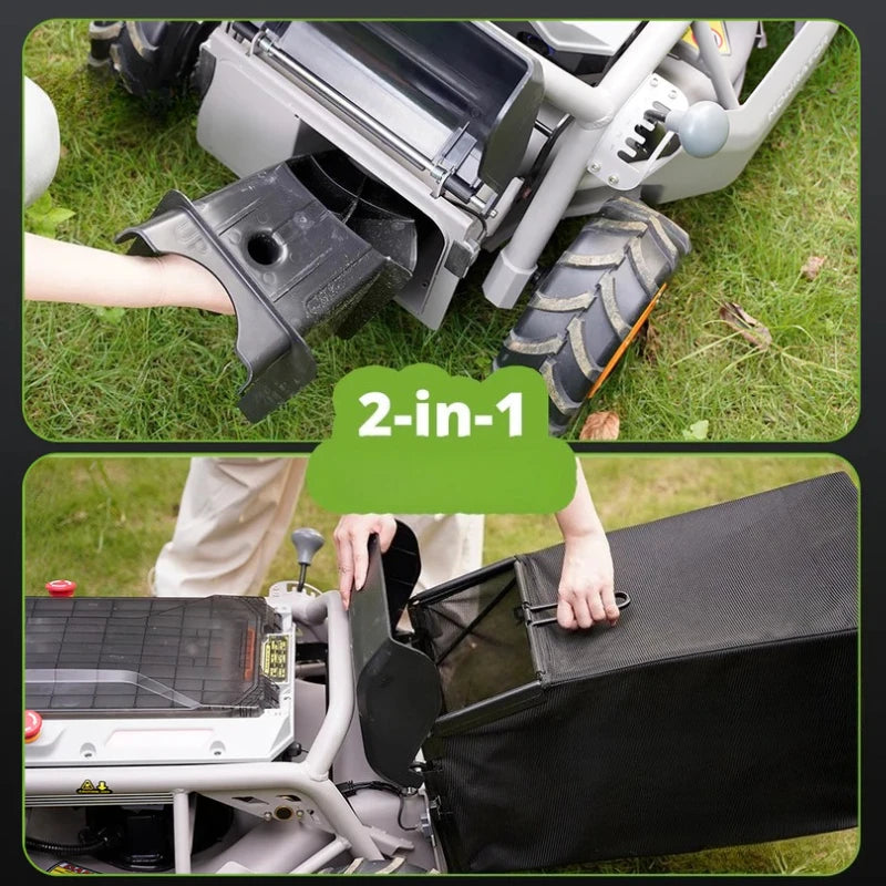 Matte Remote Control Lawn Mower 4WD For Steep Slopes — Slate Gray | KIMLUD