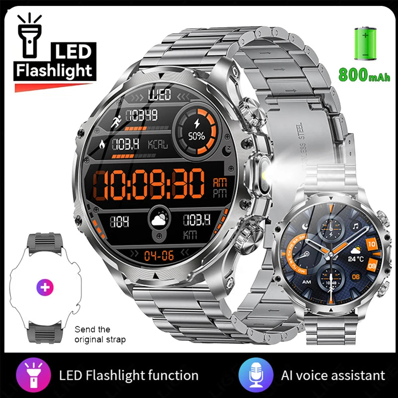 2025 New Men Outdoor Sport Smart Watch 1.9" HD Touch Screen 800mAh Battery Life 100+ Fitness IP68 Waterproof for xiaomi watch