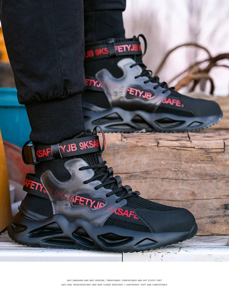 Man Safety Shoes Puncture-Proof Work Sneakers Lightweight Work Shoes Men Steel Toe Shoes Safety Boots Indestructible Shoes