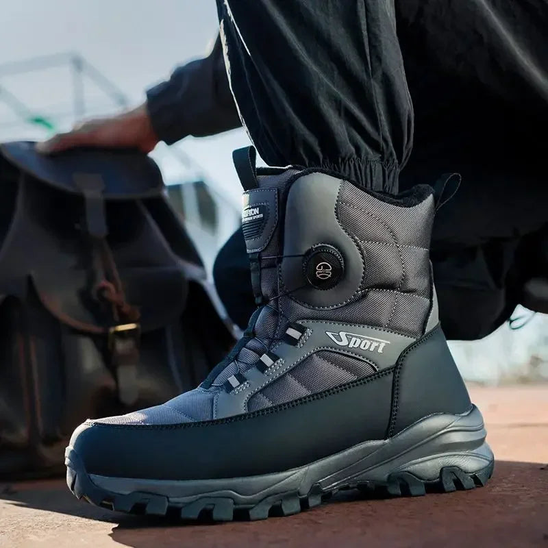 2024 Winter New Thick-soled Non-slip Comfortable Lightweight Velvet Outdoor Cotton Boots Men