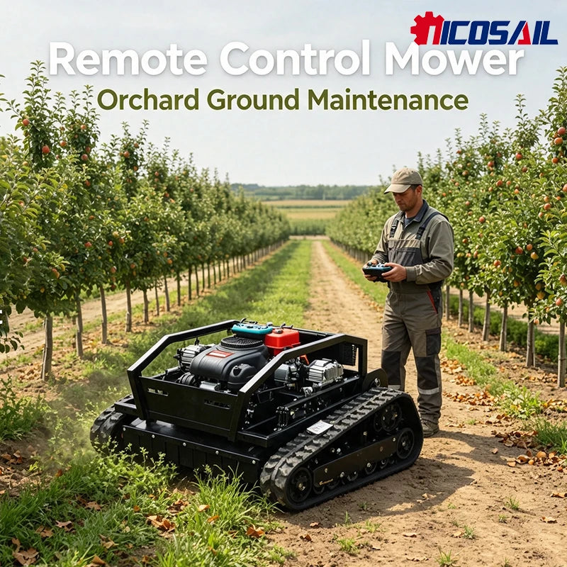 Remote Control Grass Cutter – Tracked Mower – 1000mm Cutting Width | KIMLUD