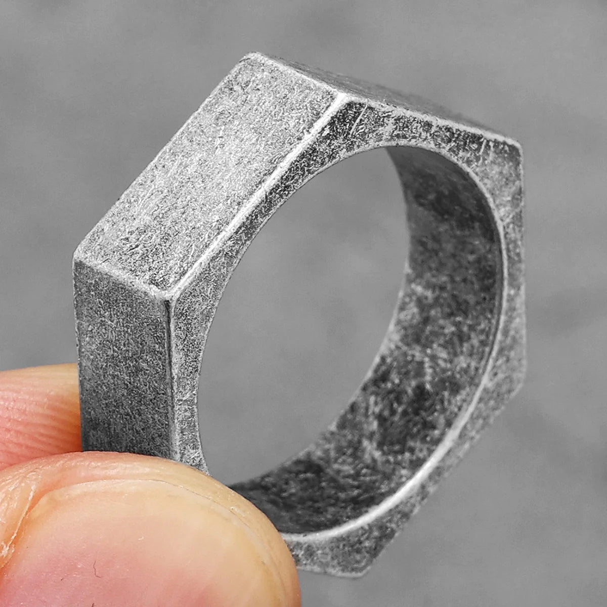 Simple Glossy Hexagon Stainless Steel Men Rings Punk New In For Male Women Fashion Jewelry Creativity Gift Wholesale Dropshiping