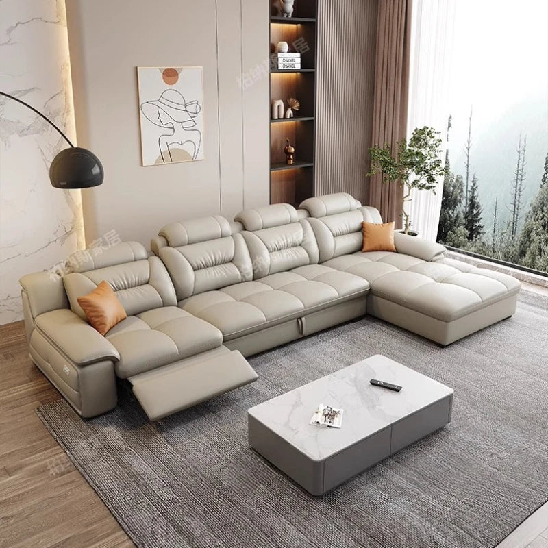 Multifunctional Designer Sofa Bed With Storage System For Spacious Living — Ivory-Beige | KIMLUD