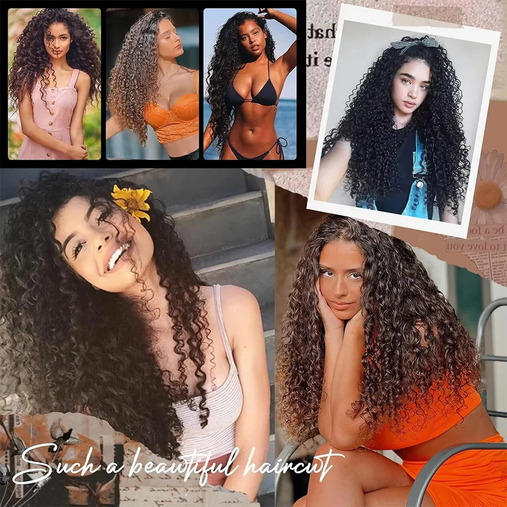 Full Lace Wig - 40-Inch Deep Wave - Brazilian Hair - Transparent Lace | KIMLUD