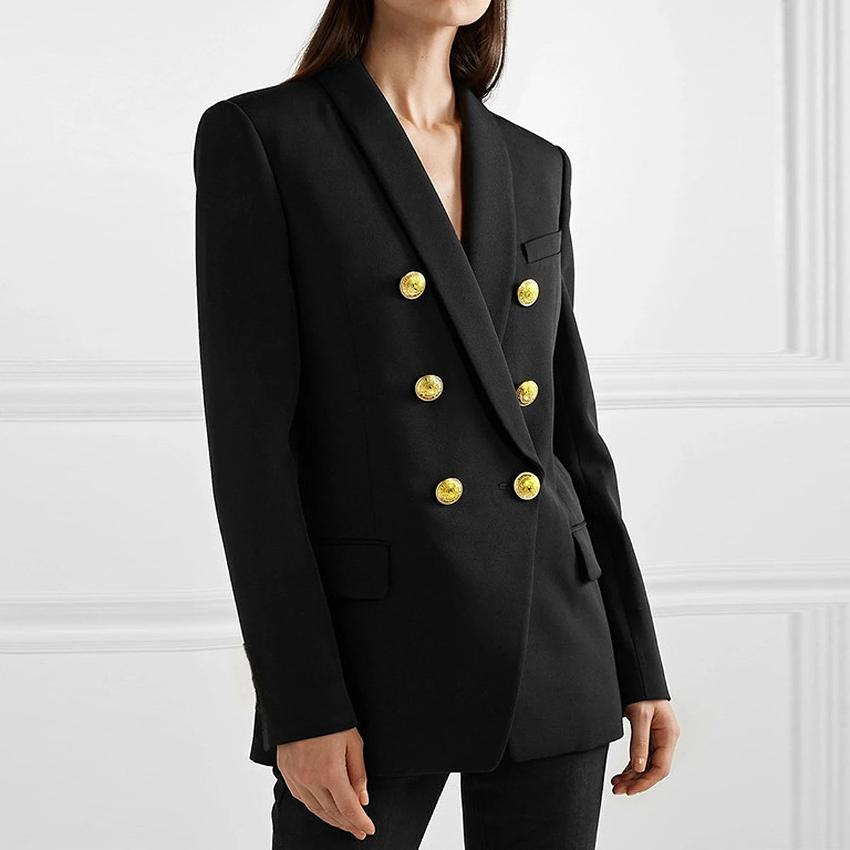 High-Quality Classic Fashion Temperament Suit Coat - Spring Autumn New Women's Commuter Green Fruit Collar Long Sleeve Coat