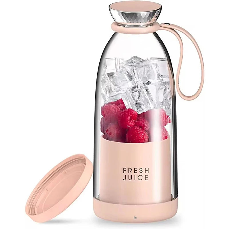 500ml Portable 2400mAh Wireless Fruit Mixers USB juicer Fresh Juice Bottle Blender Plus 6 Blades Food Milkshake Ice Crush Cup