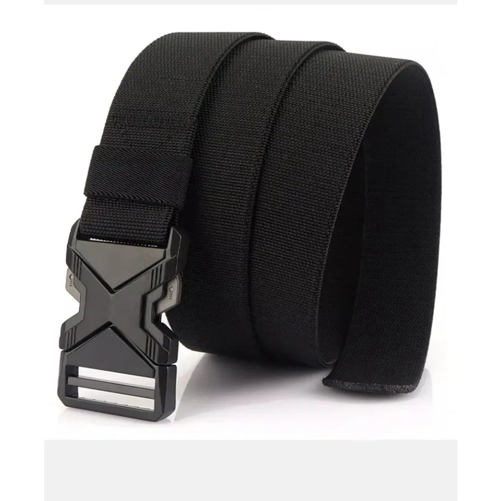 The New Men's 125cm Buckle Belt Nylon Braided Lightweight Breathable Daily Commuter Men's Belt