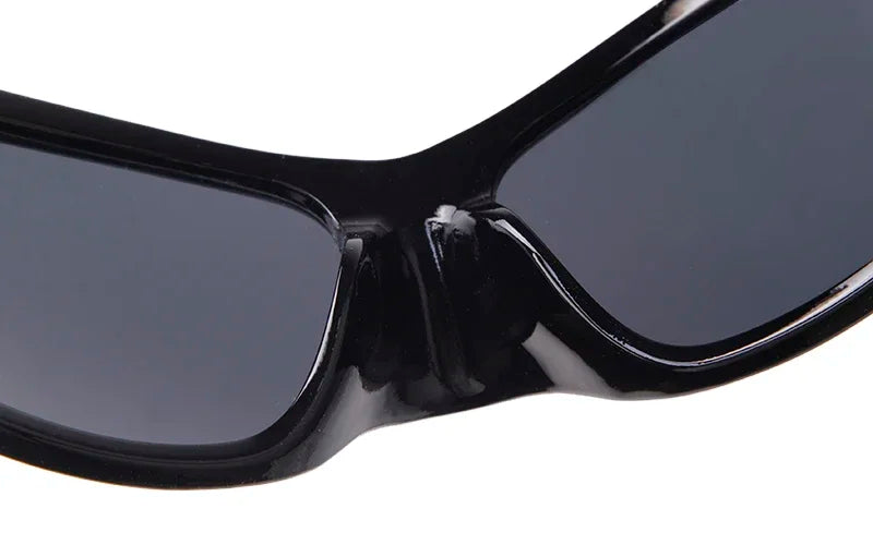 Plastic Oversized Frame Sunglasses — Black | KIMLUD
