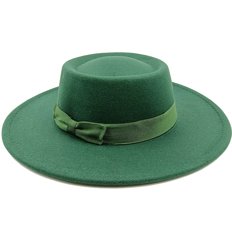 Sombrero Raised Top Fedora Hat 2023 New European and American Fedora Hat Jazz Hat Men's Round Top Hat New Wholesale Sombrero