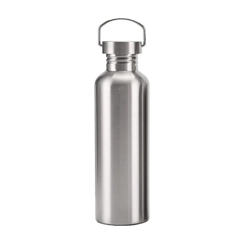 Stainless Steel Water Bottle 1000 750 500 350ml Big Mouth Cycling Hiking Waterbottle Drinkware Sports Bottle Flasks with Lid - KIMLUD