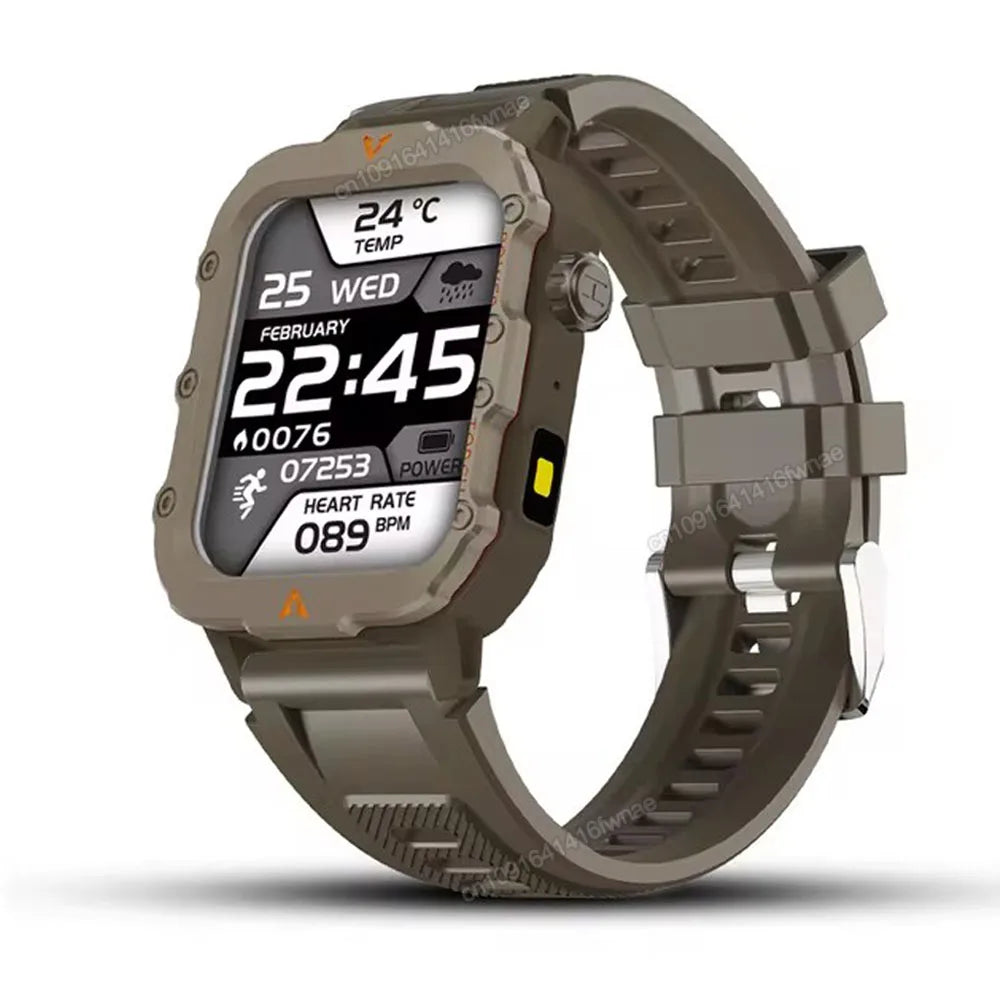 2025 Military Smartwatch GPS Men Flashlight Waterproof Outdoor Sport Tracker HD Bluetooth Calls Smart Watch New For Android IOS