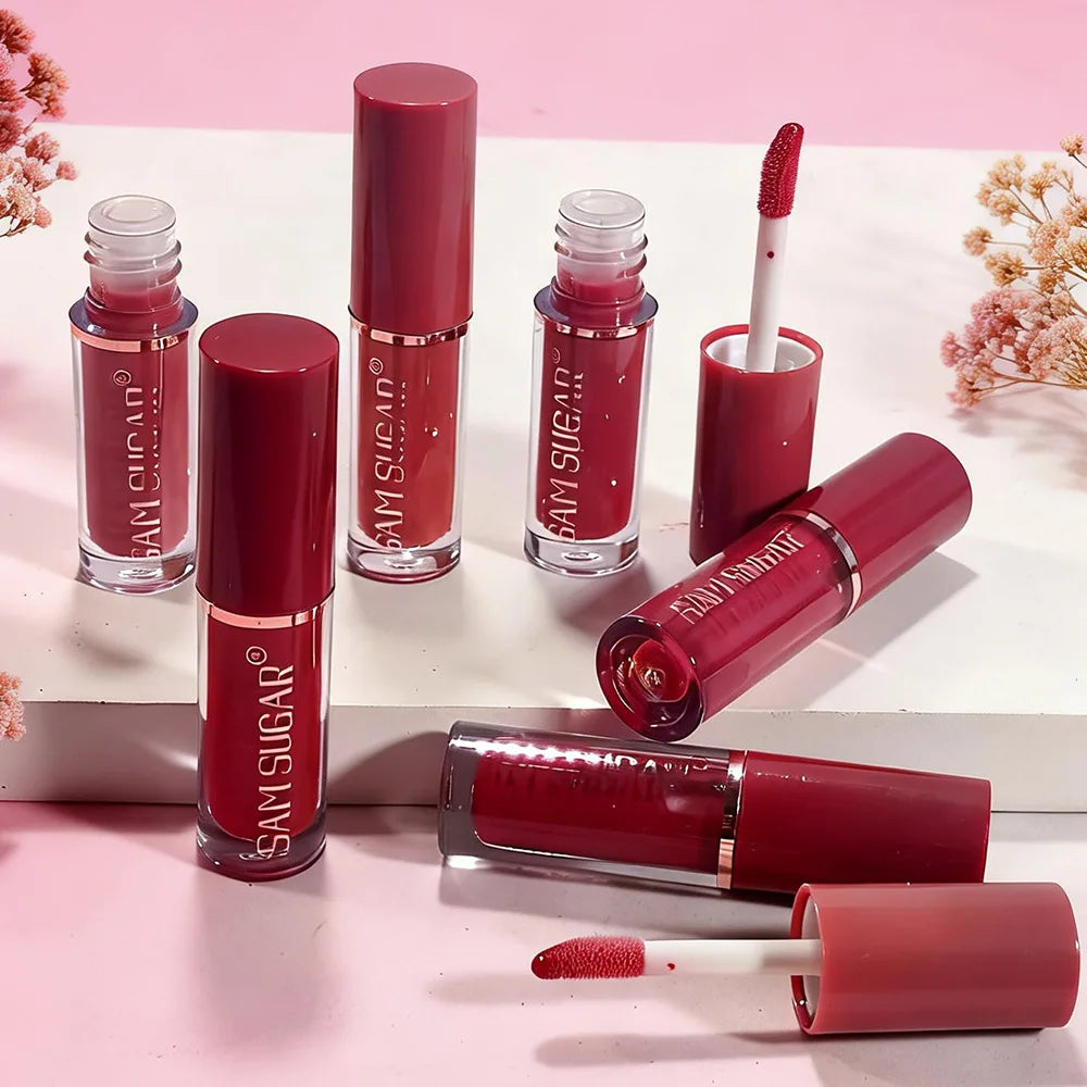 Long Lasting Plumping Lip Gloss Moisturizing Waterproof Non Stick Cup Water Gloss Liquid Lipstick Mini Lip Gloss Makeup Cosmetic
