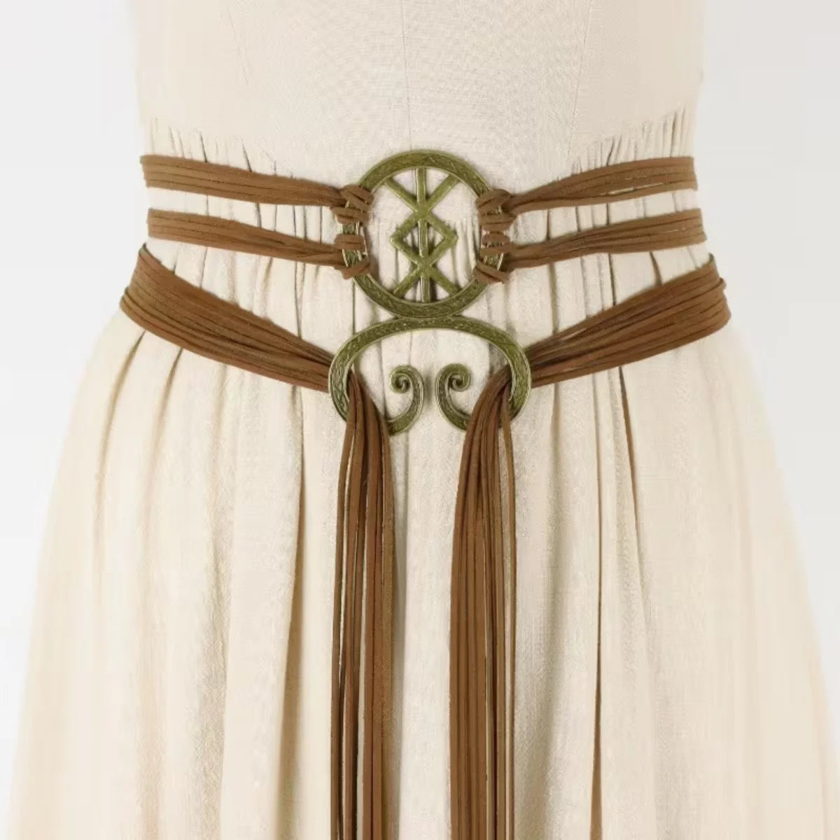 Belt – Nordic Witch Style Knotted Rope Waist Belt – PU | KIMLUD