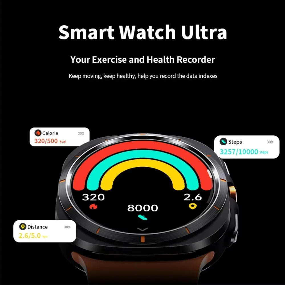 NEW Watch 7 Ultra 47mm Smart Watch IP68 Waterproof Bluetooth Call Compass 1.43" AMOLED Screen SpO2 GPS Smartwatch for Men Women