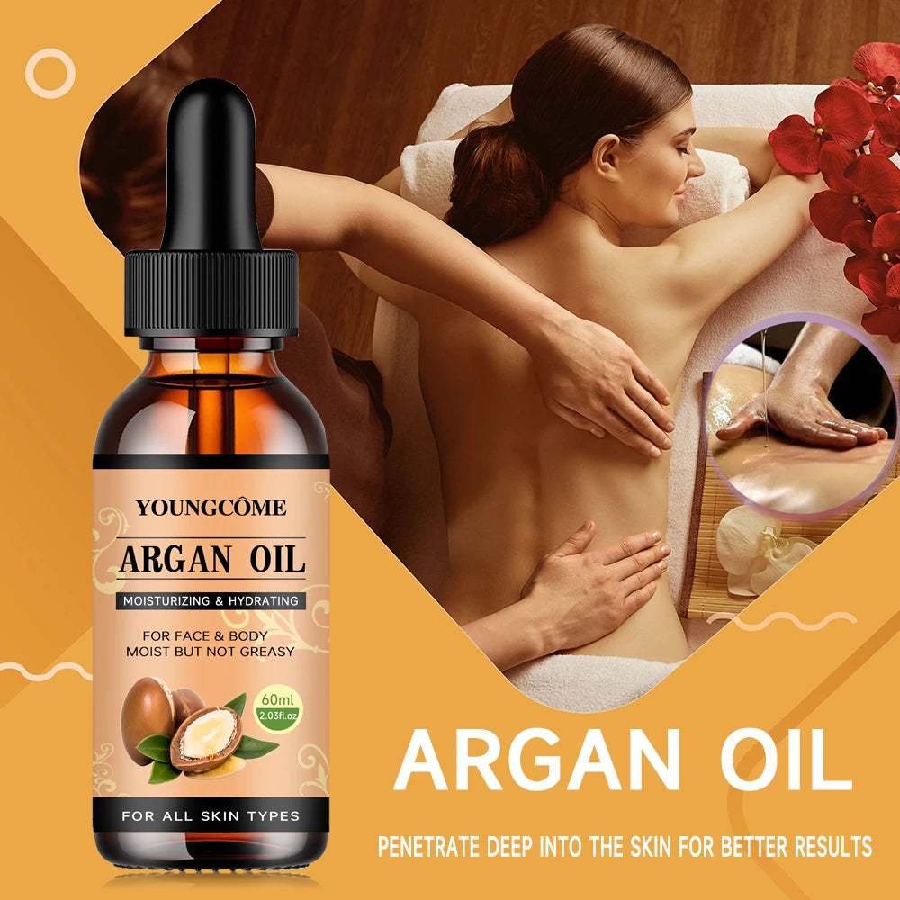 Argan Oil Hair Serum Lightweight Frizz Control - Amber | KIMLUD